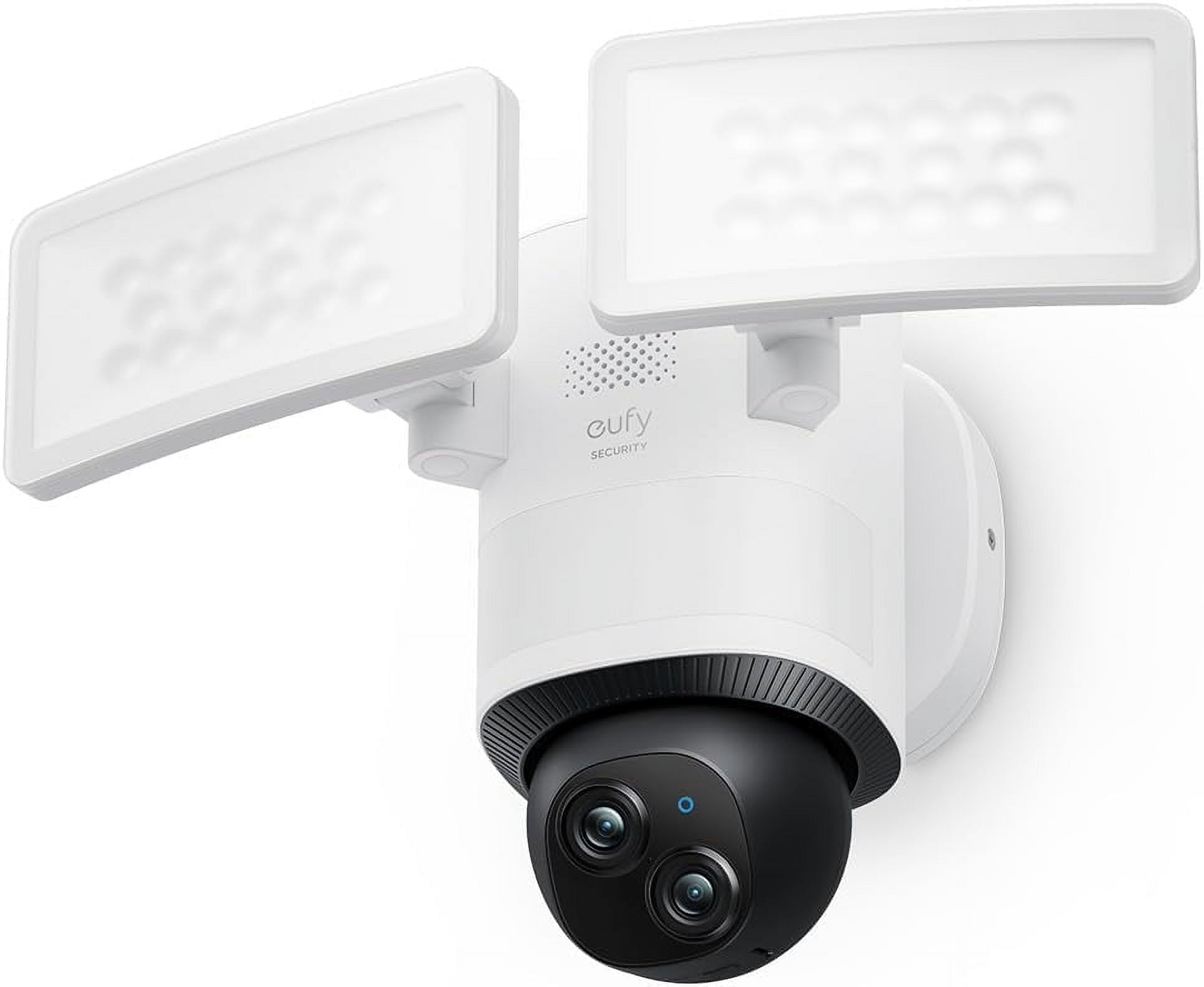 eufy Security Floodlight Camera E340, Wired Camera, 3K+2K Dual Camera, 360 Pan and Tilt, No Monthly Fee