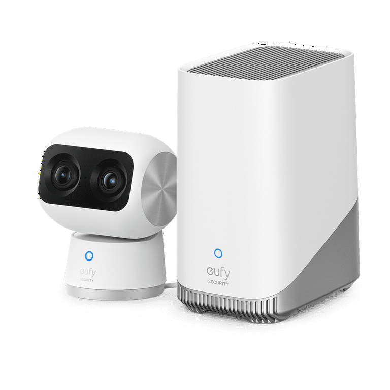 eufy Security Indoor Cam S350 with HomeBase 3, Dual Cameras, 4K UHD  Resolution Security Camera with 8× Zoom and 360° PTZ, Human/Pet AI,  Dual-Band Wi-Fi 6 