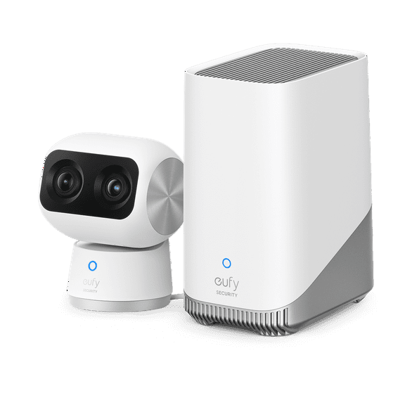 eufy Security Indoor Cam S350 with HomeBase 3, Dual Cameras, 4K UHD Resolution Security Camera with 8× Zoom and 360° PTZ, Human/Pet AI, Dual-Band Wi-Fi 6