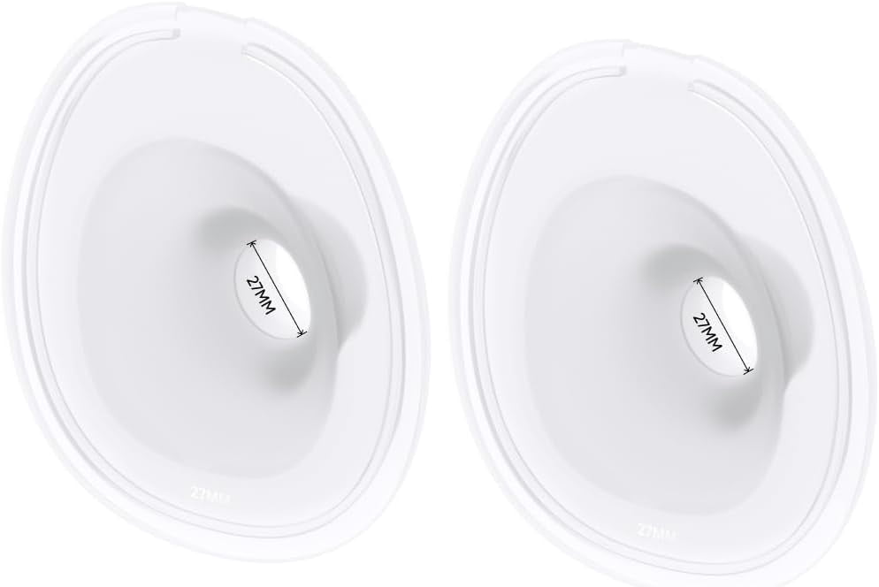 eufy Security Original 27mm Flange (2-Pack), Replacement Accessories for Wearable Breast Pump E10, Food-Grade Soft Silicone, Durable, Comfortable, Ergonomic Fit HSA/FSA Eligible