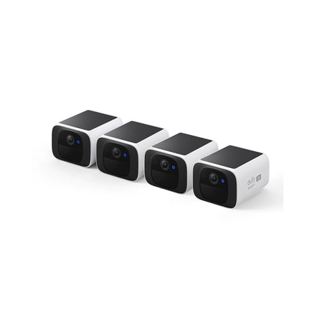 eufy Security S220 SoloCam 4-Cam Pack, Solar Charging, Wireless Outdoor Camera, Continuous Power, 2K Resolution, Day and Night Clarity, 2.4 GHz Wi-Fi, No Monthly Fee