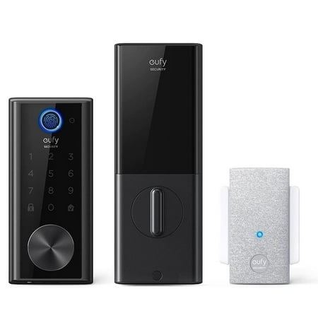 eufy Security Smart Lock with Wi-Fi Bridge, Fingerprint Keyless Entry Door Lock Bluetooth Electronic Deadbolt