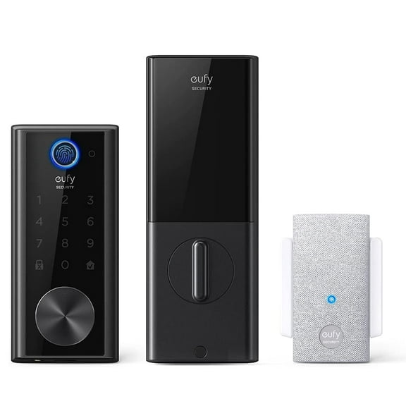 eufy Security Smart Lock with Wi-Fi Bridge, Fingerprint Keyless Entry Door Lock Bluetooth Electronic Deadbolt