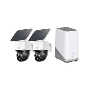 eufy Security SoloCam S340 2-Pack with HomeBase 3, 360° Surveillance, 2.4 GHz Wi-Fi, No Monthly Fee