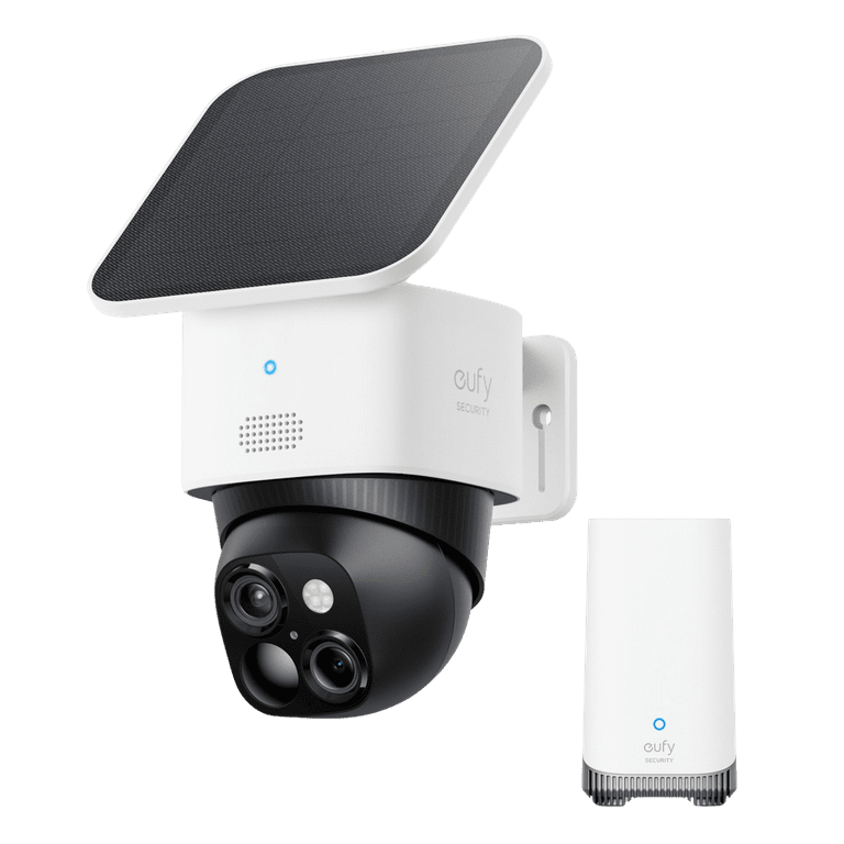 eufy Security SoloCam S340 with HomeBase 3, Solar Security Camera, Wireless  Outdoor Camera, 360° Surveillance, No Blind Spots, 2.4 GHz Wi-Fi, No
