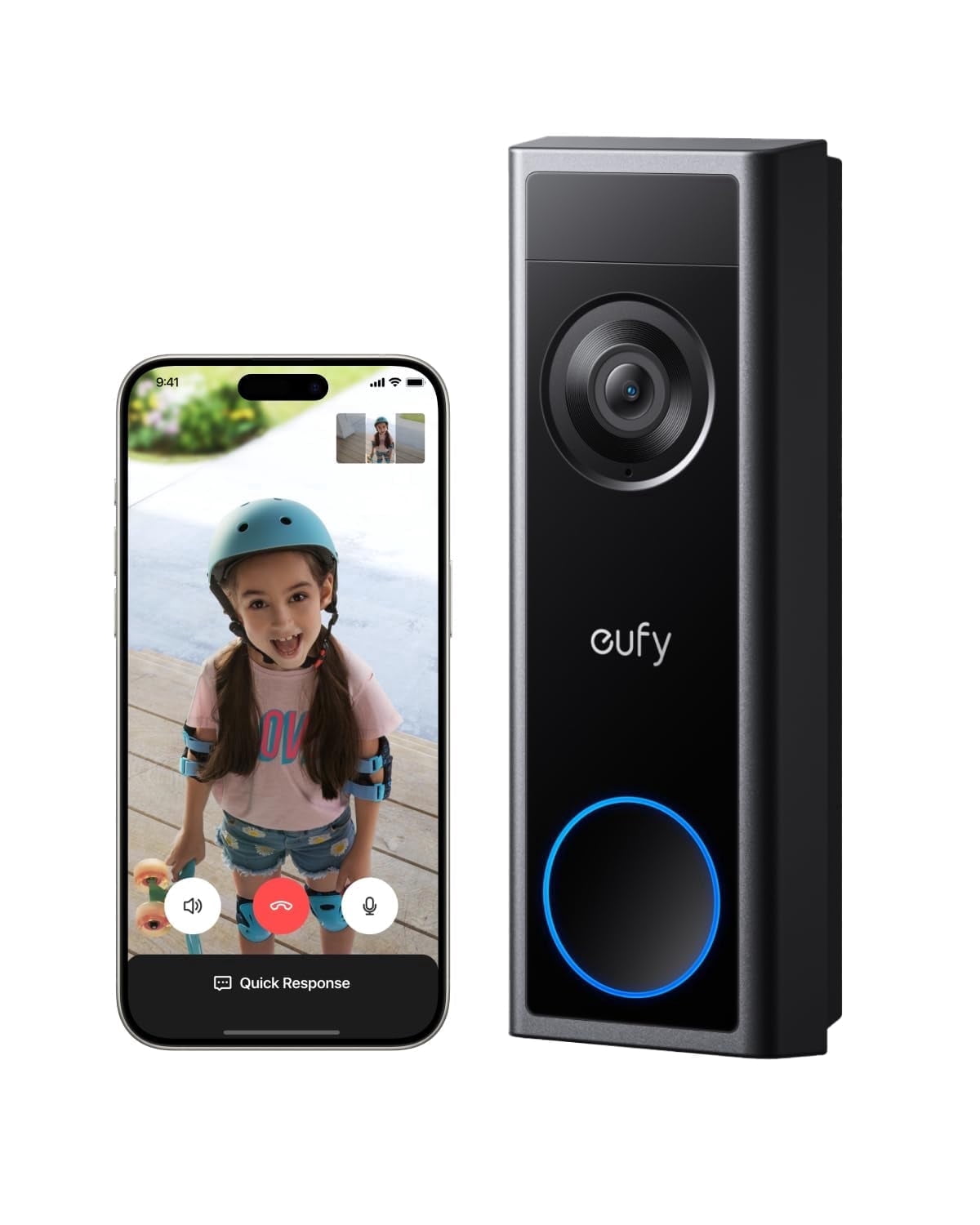 eufy Security Video Doorbell Camera C31, 2K FHD Battery or Hardwire Powered(16~24V)