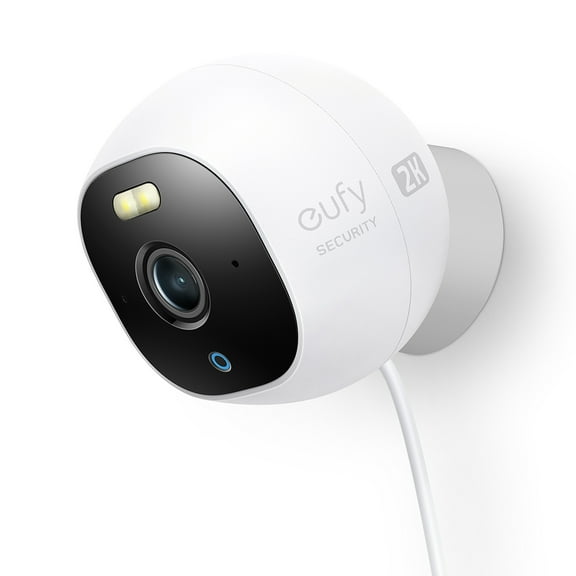 eufy Wired Outdoor 2K Surveillance Camera with Spotlight, No Subscriptions, 2.4 GHz Wi-Fi