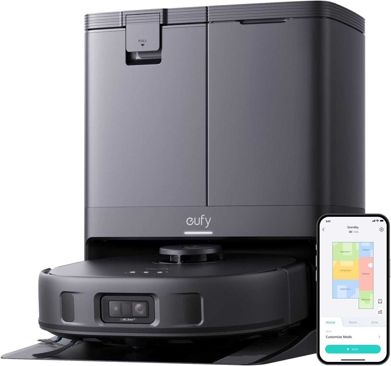eufy X10 Pro Omni Robot Vacuum and Mop with 8,000 Pa Suction, Dual Mops with 12 mm AutoLift and