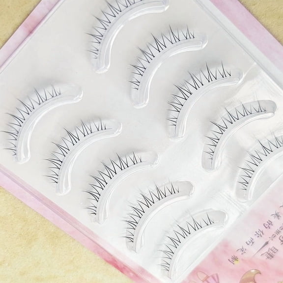 eup Bottom Low Eyelashes Kit 5 Pairs 3D Natural Looking Under Eye Lashes Extension Lower Eyelash Cosplay