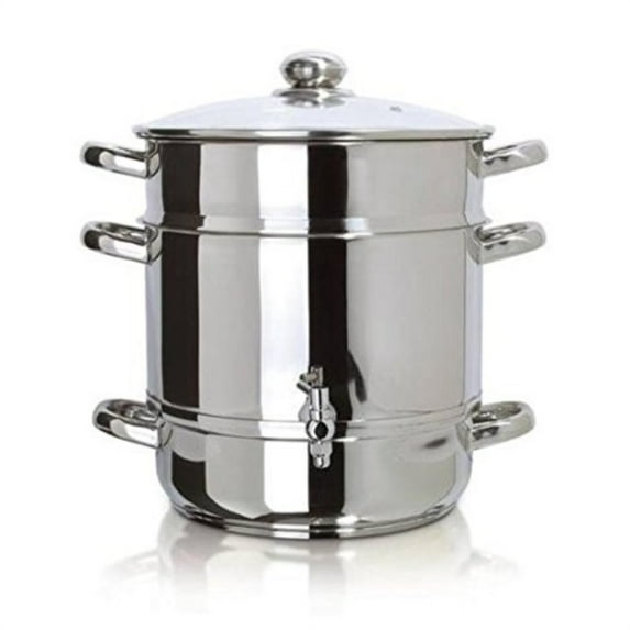 euro cuisine stainless steel stove top steam juicer