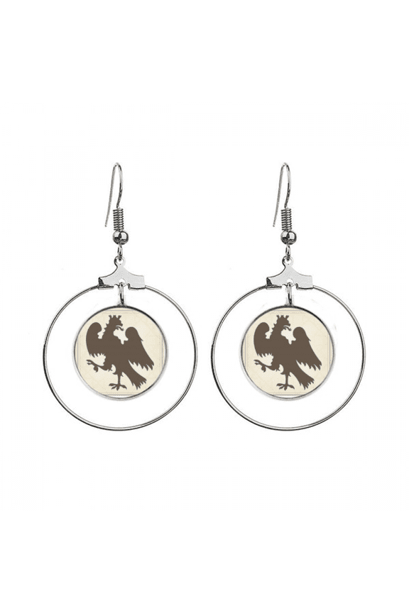 europ animals national emblem soar eagle earrings dangle hoop jewelry drop circle
