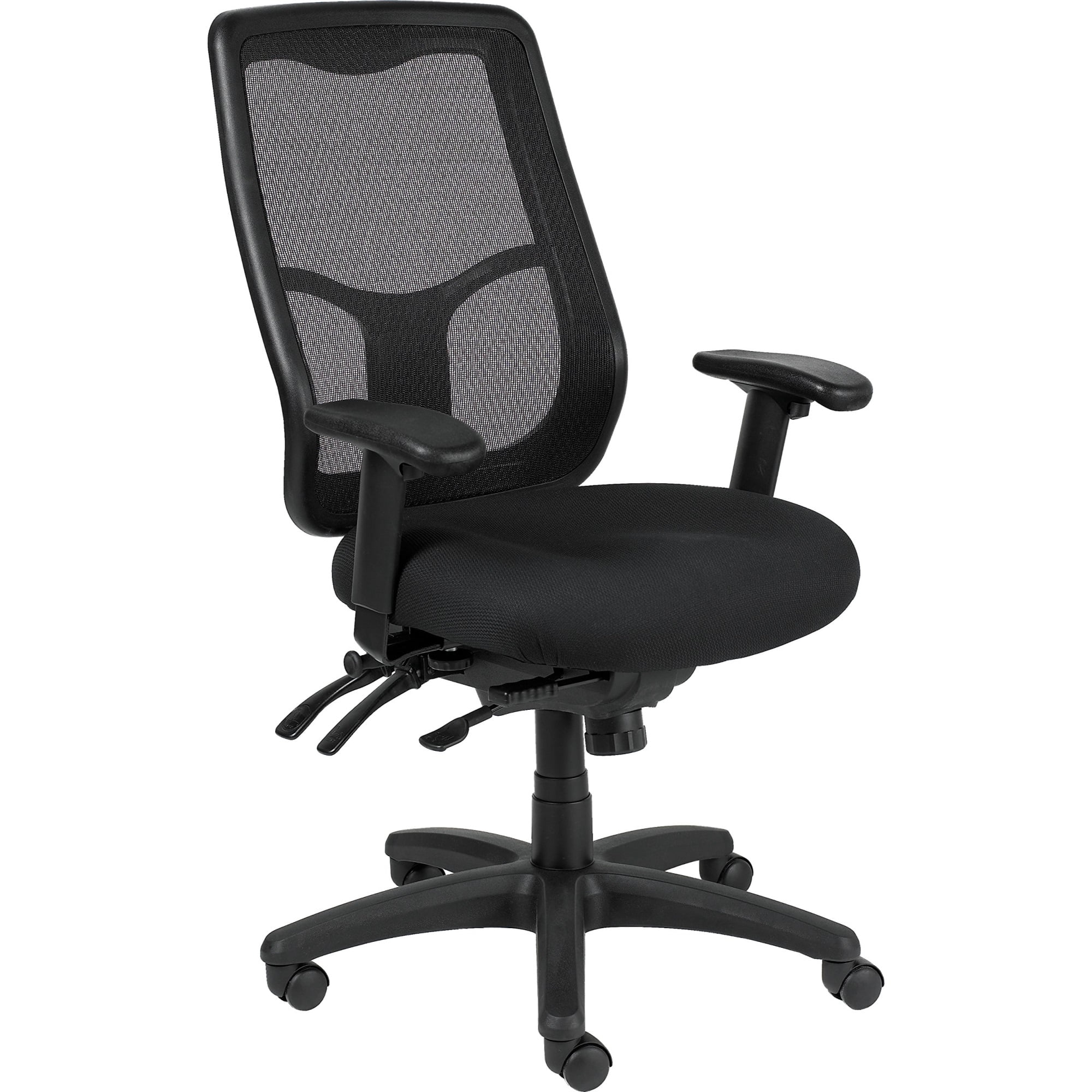 Apollo Executive High Back Swivel Chair with Adjustable Arms in Black