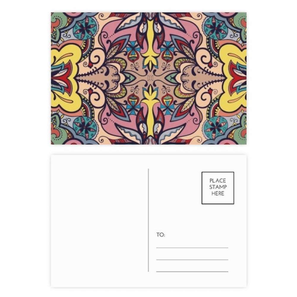 european style pattern flowers postcard set birthday mailing thanks greeting card