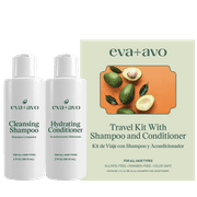 eva+avo Shampoo & Conditioner with Avocado Oil, Travel Kit, Adults, All Hair Types, 4 fl oz