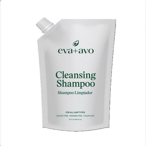 eva+avo Sulfate Free Shampoo with Avocado Oil, All Hair Types, 32 fl oz