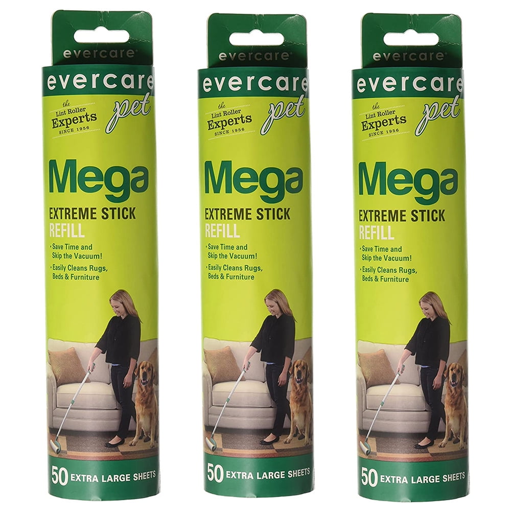 Evercare Pet Mega Roller 50-Layer Refill, Pack of 3