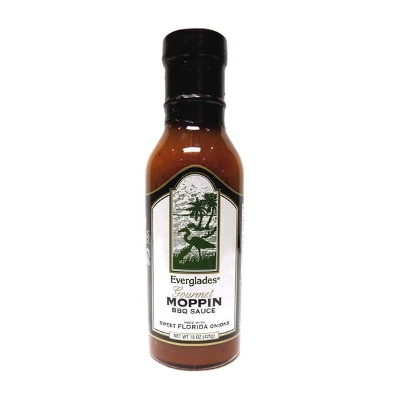 Everglades Southern Blend Mustard-Infused, Tangy Sweet & Spicy, Moppin’ BBQ Sauce, Barbecue Sauce, 15 oz
