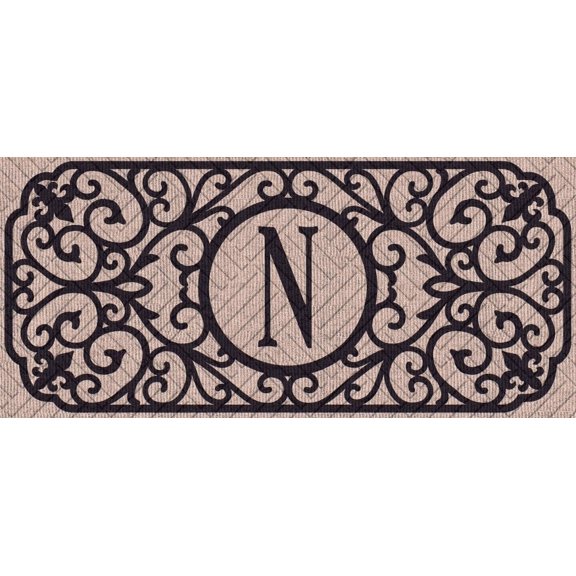 evergreen flag sassafras filigree monogram embossed switch mat insert