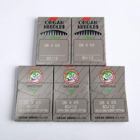 evernice 50 Organ Dbxk5, Db-K5 Round Shank Needles for Tajima Brudan Zsk Embroidery Machine Singer 14 / Metric 90