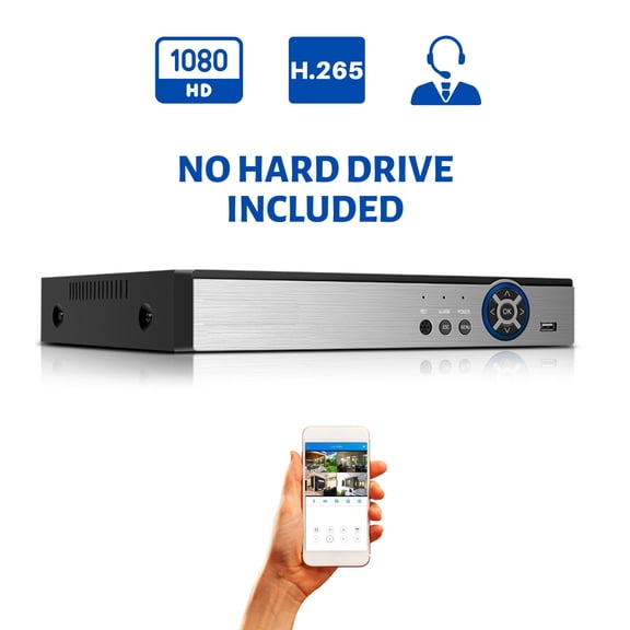 evertech 16 channel hd 1080n ahd analog high definition dvr hdmi cloud no hard drive security surveillance system