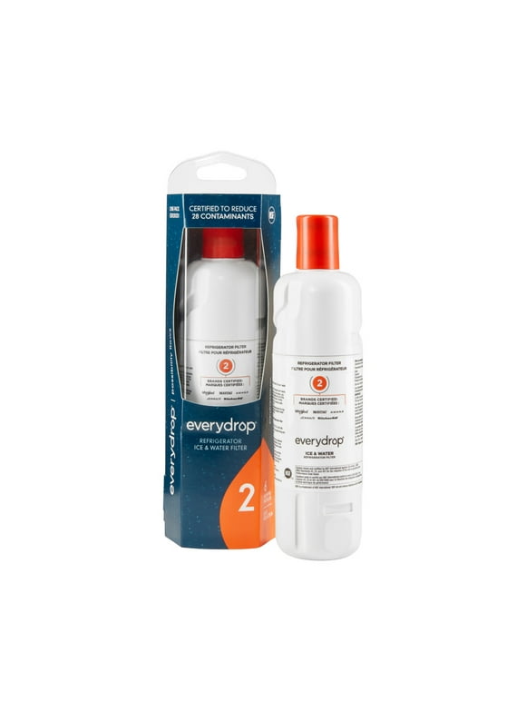 everydrop By Whirlpool Ice and Water Refrigerator Filter 2, EDR2RXD1, Single-Pack, Orange