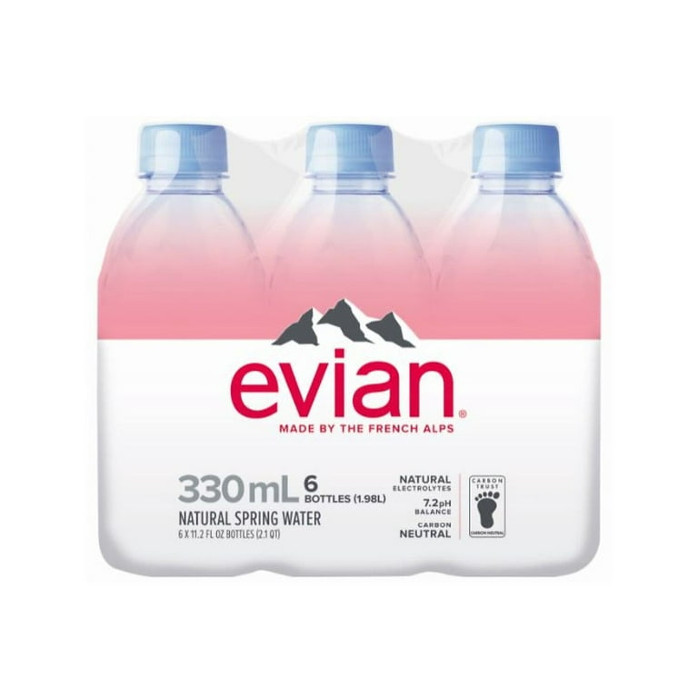 evian Natural Spring Water, 11.2 FL Oz, 24 Count Bottles 