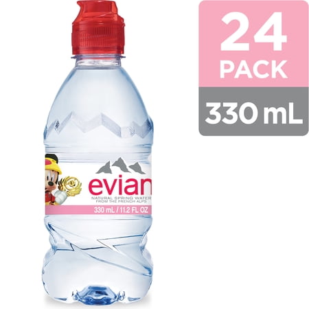evian Natural Spring Water Bottles, Naturally Filtered Spring Water, 330 ML (11.15 fl oz) bottles, 12 pack price history and forecast - evian