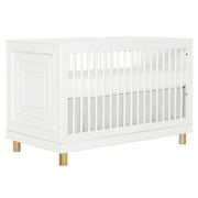 evolur Art Deco Crib in White/Gold