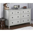 thumbnail image 1 of evolur Julienne 6 Drawer Dresser, Solid Wood, Modern, French Linen, 34" H x 58" W x 20" D, 1 of 4