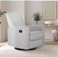 thumbnail interactive-video image 1 of Evolur Raleigh Nursery Glider Recliner and Rocking Chair in Gray, 360° Swivel Motion, Multiple Recline Positions, Easy to Clean, FSC and Greenguard Gold Certified, 1 of 12
