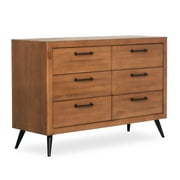 evolur Stilnovo Mid Century Double Dresser, Sugarcane