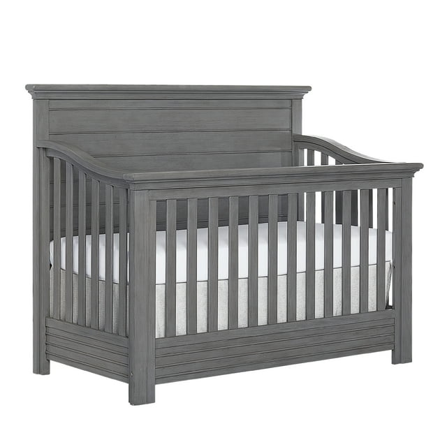evolur Waverly 5in1 Full Panel Convertible Crib, Rustic Grey