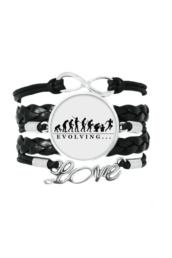 evolutionary monkey human movement bracelet love accessory twisted leather knitting wristband