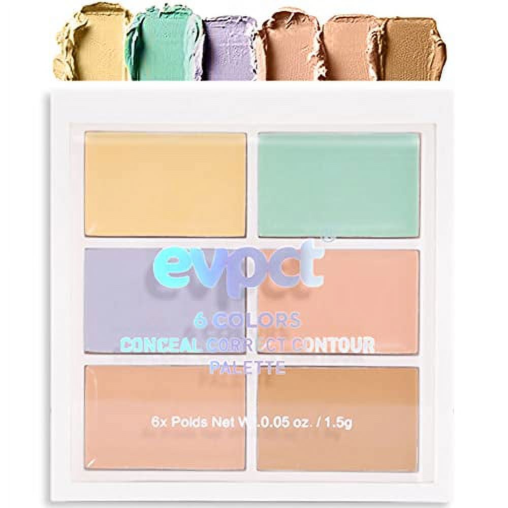 evpct 6 Colors Conceal Correct Cream Contour Makeup Palette for Mature