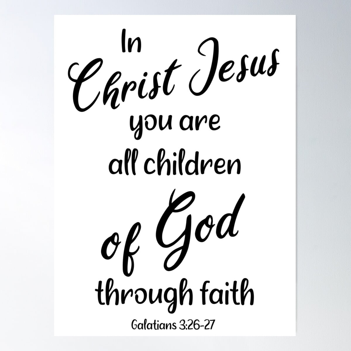 Νew Testament Verse - In Christ Jesus You Are All Children Of God ...
