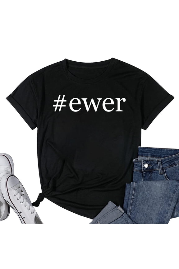 #ewer - A Hashtag Soft & Comfortable Women's T-Shirt Black 4X-Large