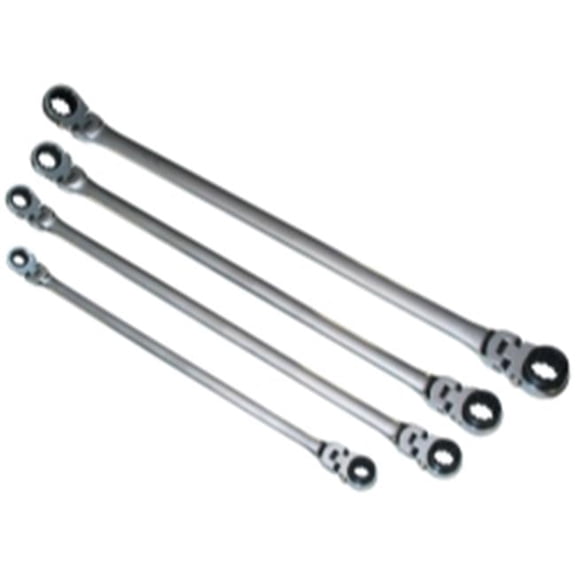 ex-pffgbxz-4pc 4 Piece Sae Double Box Universal Spline Ratcheting Wrench Set