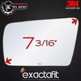 thumbnail image 1 of exactafit 8130L Driver Side Mirror Glass Replacement Fits Mercedes Benz C E S CL SL Class Left Hand 3m Adhesives, 1 of 4