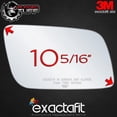 thumbnail image 1 of exactafit 8722R Passenger Side Mirror Glass Replacement Fits 1985-2005 Chevy Astro, GMC Safari Right Hand 3m Adhesives, 1 of 3