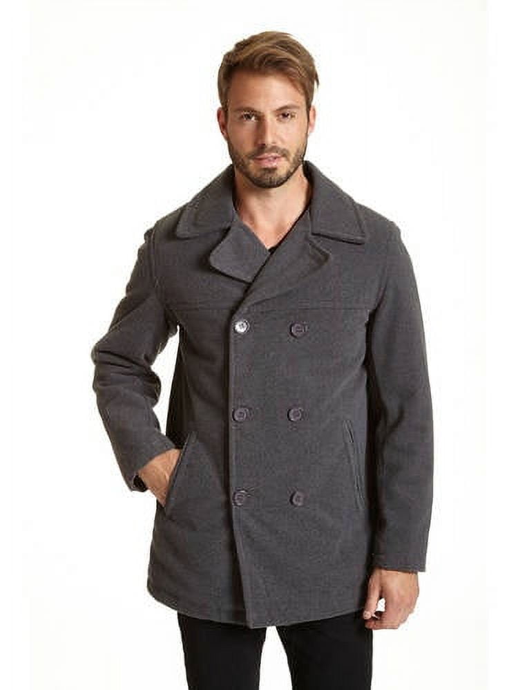 excelled men s polyester peacoat grey large Walmart