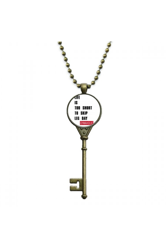 exercise body limbs maintenance key necklace pendant tray embellished chain
