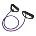 thumbnail image 1 of exercise tubes with handles, 1Pc Elastic Fitness Tubes Exercise Cords Yoga Pull Rope Rubber Exercise Resistance Bands Workout Bands with Door Anchor Handles(Purple), 1 of 7