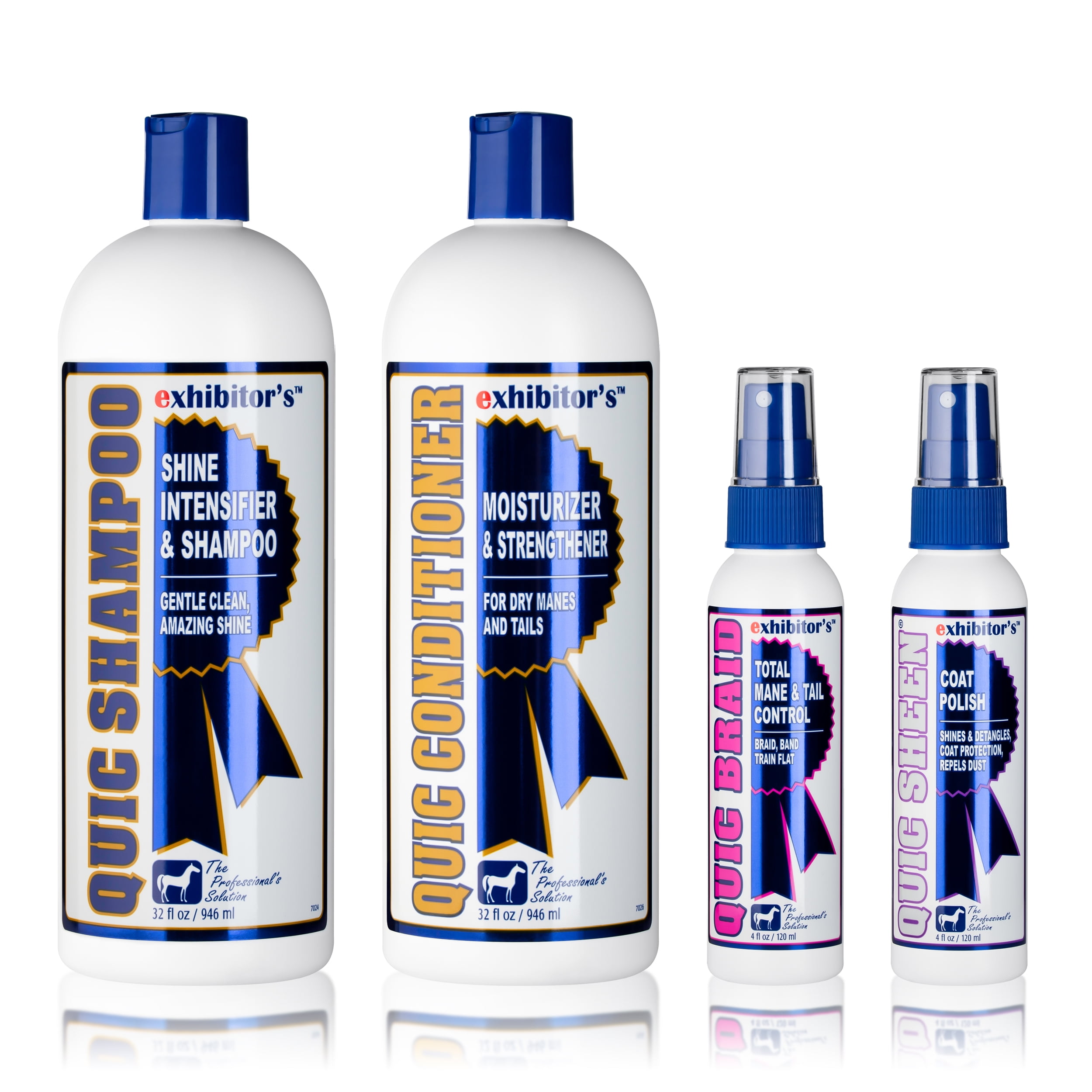 Exhibitor's Quic Shampoo & Conditioner (32 oz Each) + Free Quic Braid ...