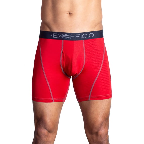 exofficio give-n-go sport mesh 6inch boxer brief - men's petrol xl