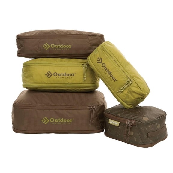 Outdoor Products Expandable Travel Cubes - Topo Map Olive Night