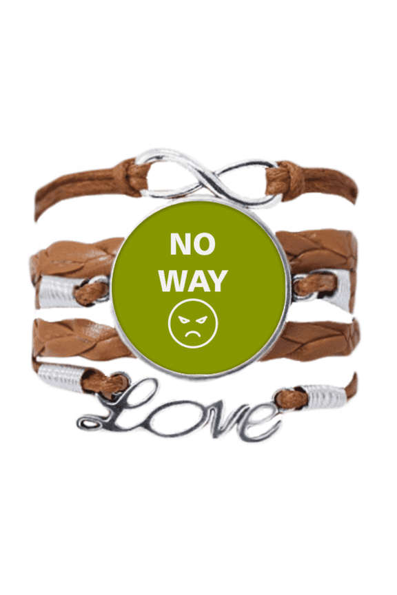 expression rejection no way negativity bracelet chain ornament wristband