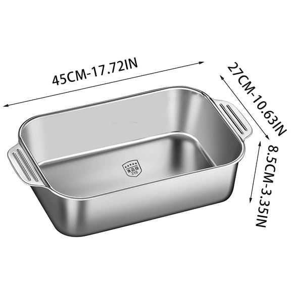 Extra Large Roasting Pan Extra Large Roasting Pan 316 Stainless Steel Rectangular Deep Tray Fish Baking Pan Big Oven Cookware Induction Stove Compatible Pan Stainless Steel Roaster