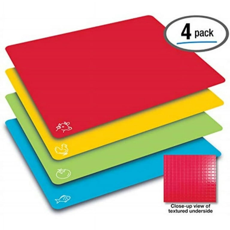 Chop Chop Color Coded Icon Flexible Cutting Board, Set of 3