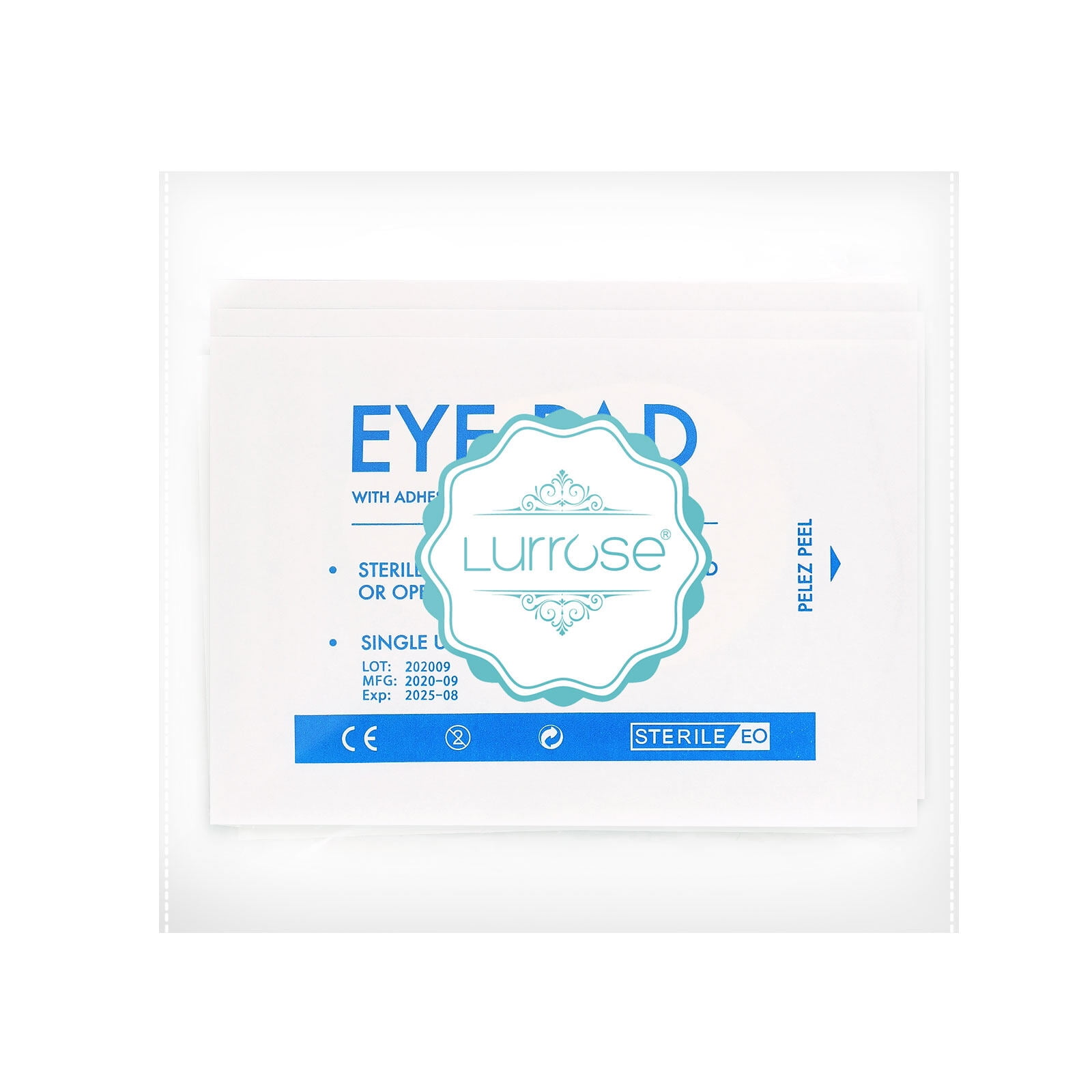eye pad Lurrose 20pcs Sterile Nonwoven Eye Pads Post Operative Eye