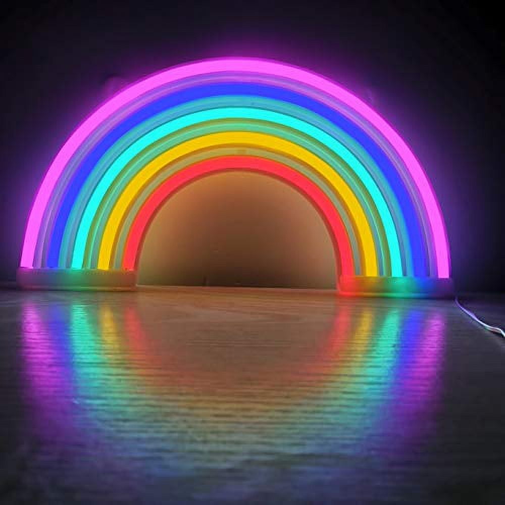 eyeJOY Rainbow Neon Sign Led Lights Cute Colorful Rainbow Night ...
